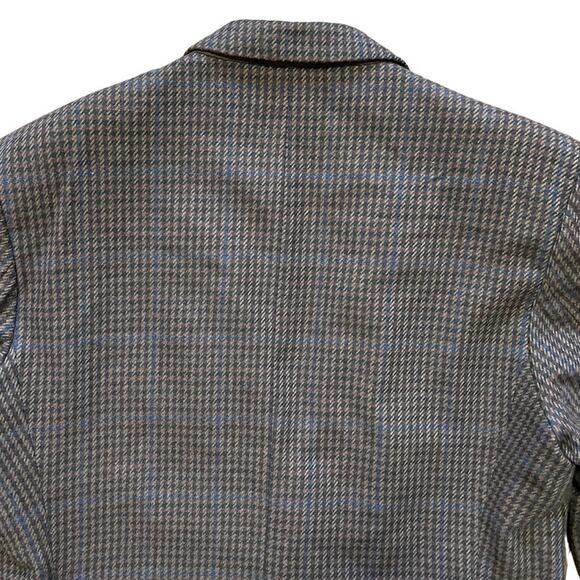 VTG KILMAINE Wool Blend Gun Club Plaid Sport Coat Jacket in Brown Navy SZ 44R - Picture 5 of 11